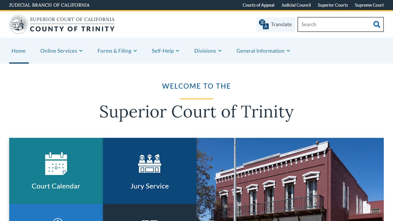 Home | Superior Court of California | County of Trinity